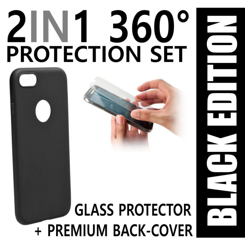 360-Grad PROTECTION SET BLACK für Apple iPhone 14 Plus