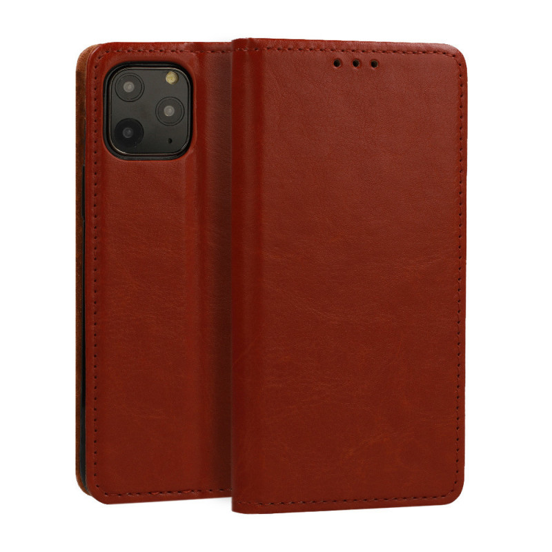 FLIPCASE ECHTLEDER braun für Apple iPhone 14 Pro Max