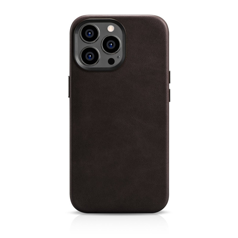 iCarer Oil Wax Premium Leather Case Magnetic Leather Case with MagSafe Brown für Apple iPhone 14 Pro Max
