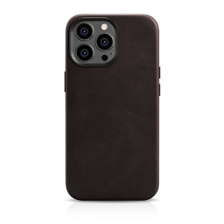 iCarer Oil Wax Premium Leather Case Magnetic Leather Case with MagSafe Brown für Apple iPhone 14 Pro Max