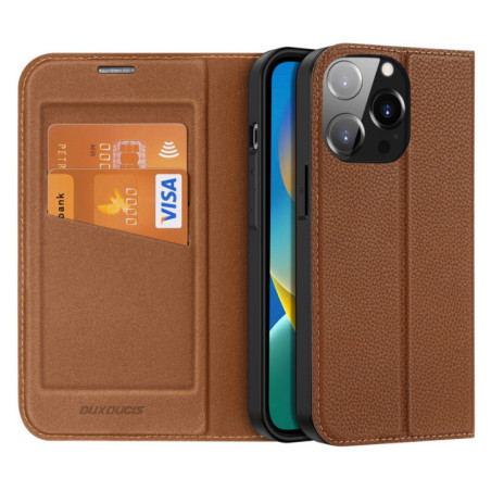 Dux Ducis Skin X2 Flip Cover braun für Apple iPhone 14 Pro Max