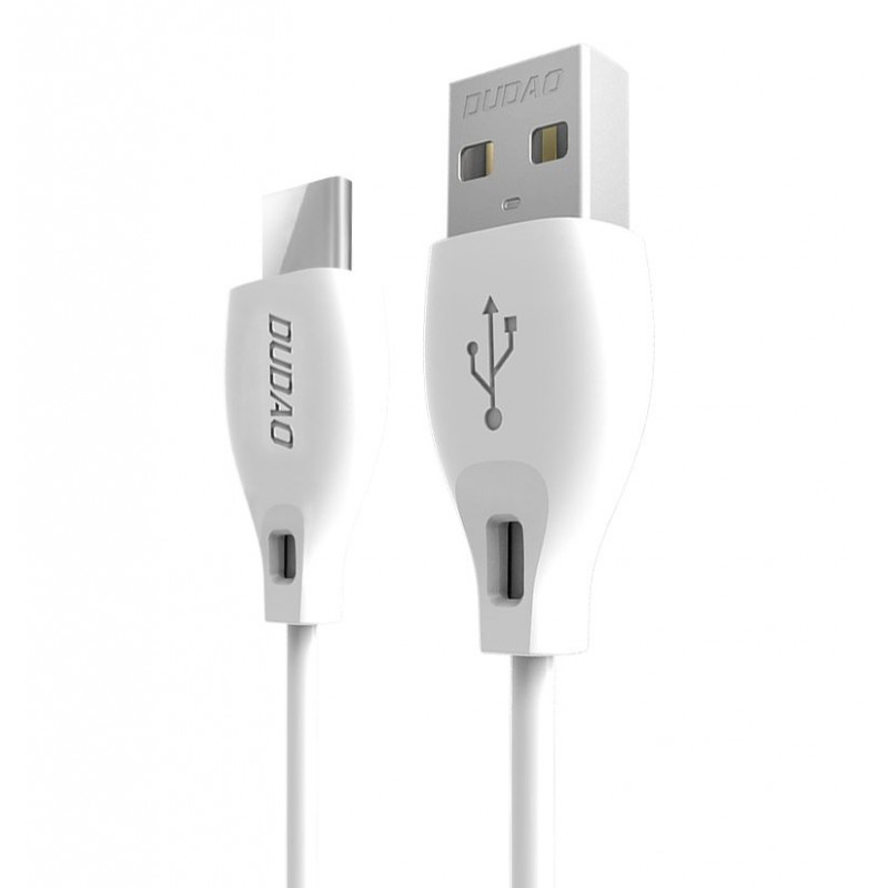 DATA-CABLE USB-A / USB-C 100cm 2.1A white (Dudao L4T white)