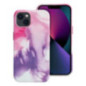 Back-Cover MAGSAFE-kompatibel Leather purple splash für Apple iPhone 13