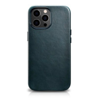 iCarer Oil Wax Premium Real Leather Case (MAGSAFE-kompatibel) black für Apple iPhone 13 Pro