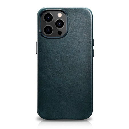 iCarer Oil Wax Premium Real Leather Case (MAGSAFE-kompatibel) black für Apple iPhone 13 Pro
