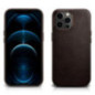 iCarer Oil Wax Premium Real Leather Case (MAGSAFE-kompatibel) coffee für Apple iPhone 13 Pro