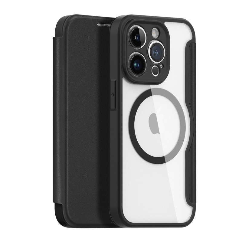 Dux Ducis Skin X Flip Cover MagSafe-kompatibel schwarz für Apple iPhone 15 Pro