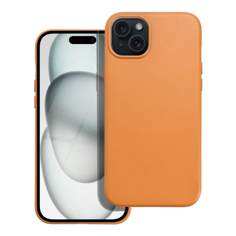 Back-Cover MAGSAFE-kompatibel Leather orange für Apple iPhone 15 Pro