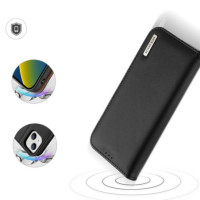 FLIP-CASE Dux Ducis Hivo Echtleder-Case mit RFID-Schutz für Apple iPhone 15 Pro Max