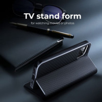 FLIPCASE WALLET LUNA-FRAME CARBON schwarz für Xiaomi Redmi Note 12 Pro 5G