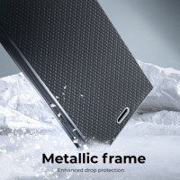 FLIPCASE WALLET LUNA-FRAME CARBON schwarz für Xiaomi Redmi Note 12 Pro 5G