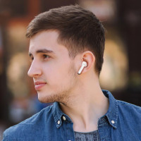 BOROFONE Bluetooth Stereo Headset (mit ANC+ENC) TWS FQ3 SOULMATE white