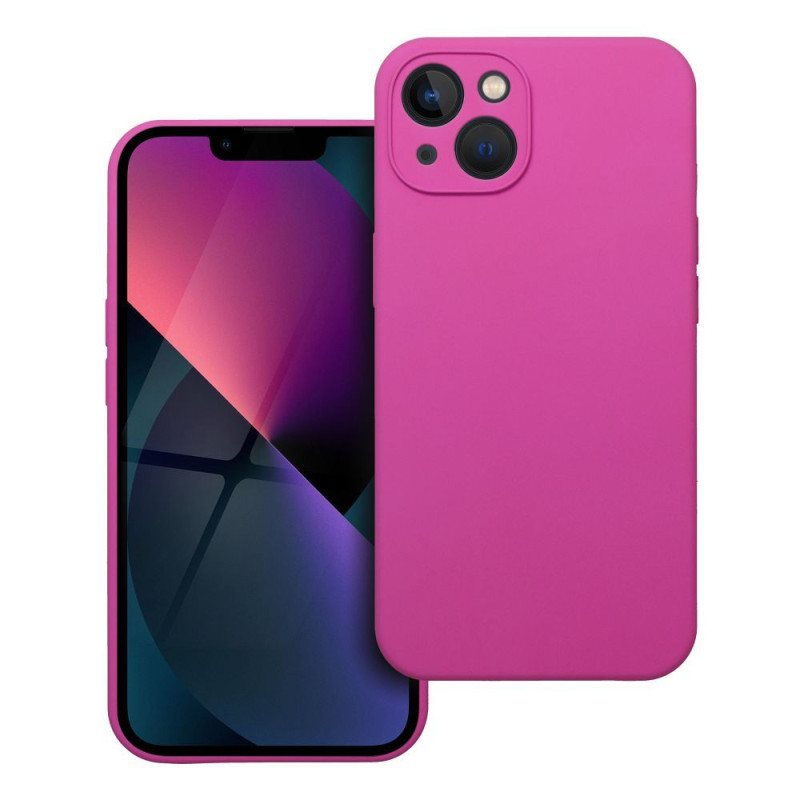 BACK-CASE Silikon PREMIUM pink für APPLE iPhone 13