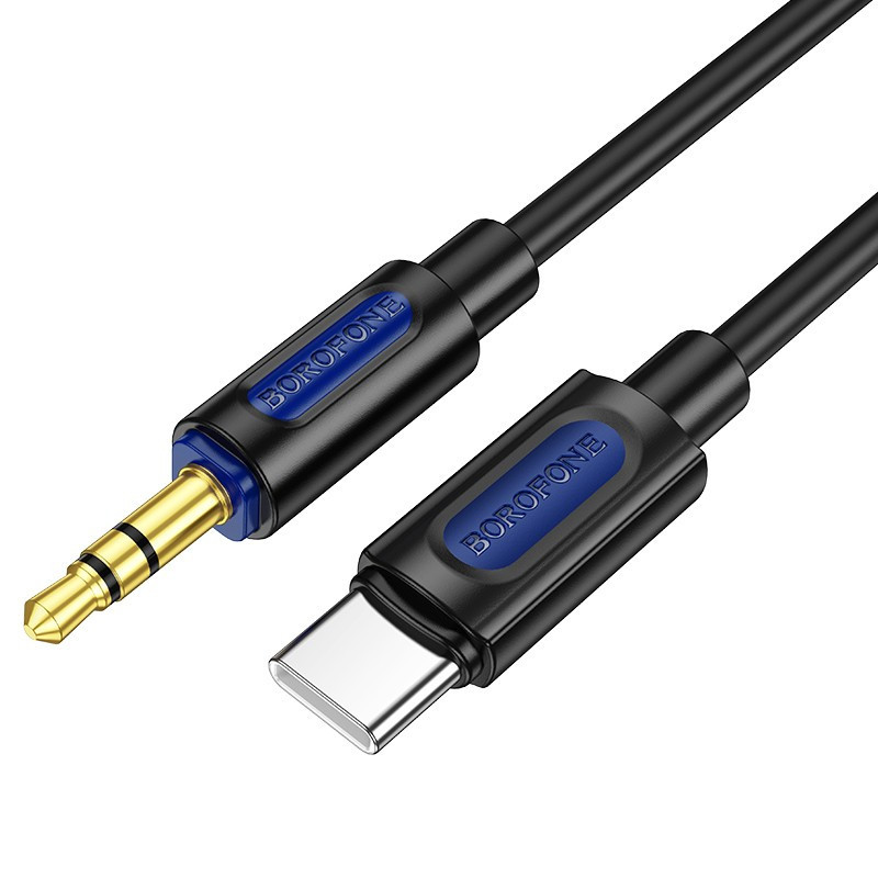 Audio Soundwire USB-C -- 3,5mm Borofone BL20 black 1m