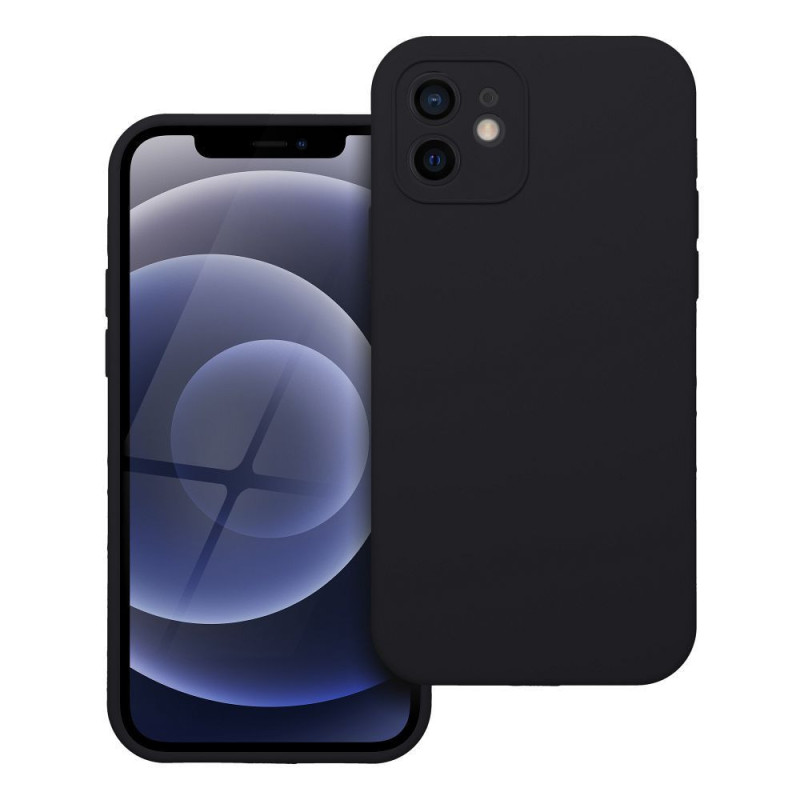 BACK-CASE Silikon PREMIUM schwarz für APPLE iPhone 12 / 12 Pro