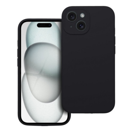 BACK-CASE Silikon PREMIUM schwarz für APPLE iPhone 15