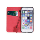 FLIPCASE ECHTLEDER maroon für Apple iPhone 16
