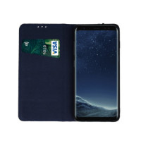 FLIPCASE ECHTLEDER navyblau für Apple iPhone 16