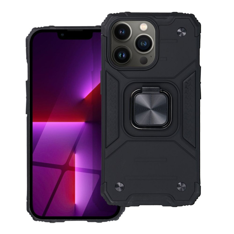 BACK-CASE NITRO DEFENDER RING schwarz für Apple iPhone 16e / iPhone 17e