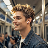 BOROFONE Bluetooth Stereo Headset (mit ANC+ENC) TWS FQ7 TREASURE white