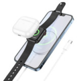 Cable MagSafe+Watch+Headset 3in1 BOROFONE BQ18 15W magnetic Qi wireless charger white