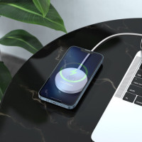 Cable MagSafe+Watch+Headset 3in1 BOROFONE BQ18 15W magnetic Qi wireless charger white