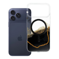 Case for iPhone 17 Pro Max Golden compatible with MagSafe black