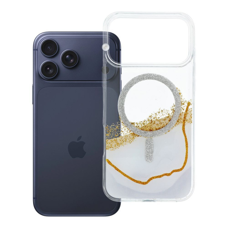 Case for iPhone 17 Pro Max Golden compatible with MagSafe white Case for iPhone 17 Pro Max Golden compatible with MagSafe white