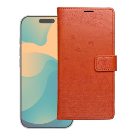 MEZZO Book case for Motorola G17 cats brown