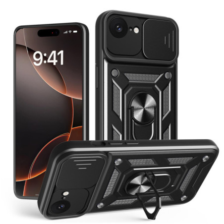 BACK-CASE NITRO DEFENDER RING schwarz für Apple iPhone 16e / iPhone 17e