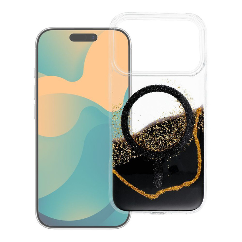 Case for iPhone 13 / 14 Golden compatible with MagSafe black