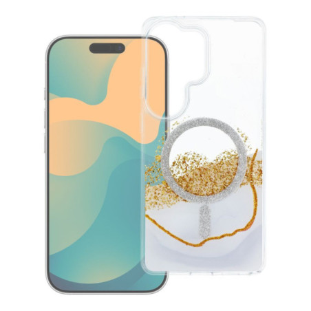 Case for Samsung S24 / S25 Golden compatible with MagSafe white