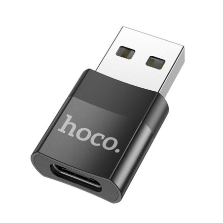 Adapter OTG USB A to USB C Hoco UA17 black