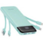 Powerbank 5V 3A 10000 mAh with built-in cables USB A / USB C / Lightning / Micro USB Charmast W1148 green Powerbank 5V 3A 10000 mAh with built-in cables USB A / USB C / Lightning / Micro USB Charmast W1148 green