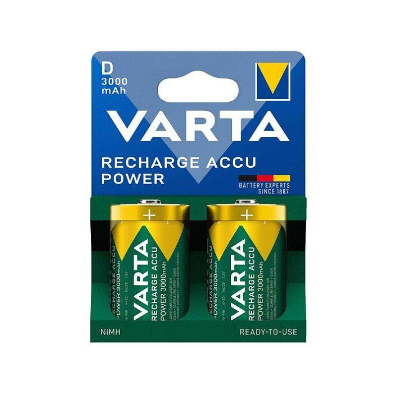 VARTA rechargeable battery R20 (Type D) 3000mAh Accu Power 2 pcs