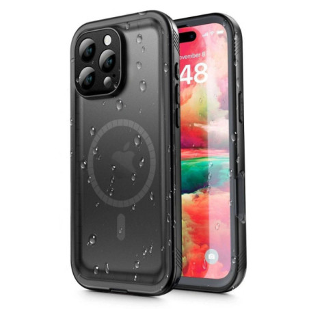 Case for iPhone 16 PRO Shellbox Dot waterproof MagSafe compatible black