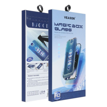6D Pro Veason Easy-Install Glass + Applicator  - for Iphone 18 Pro Max black
