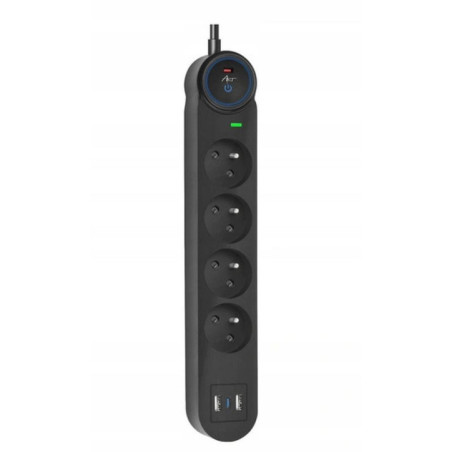 Extension cord 4 sockets + 2 x USB A + USB C Art FU810 1
