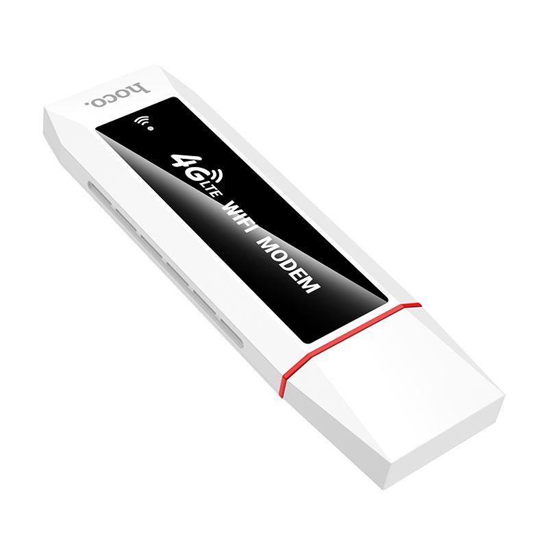 Mobile router 4G LTE WiFi 6 USB A Hoco HI43 black and white