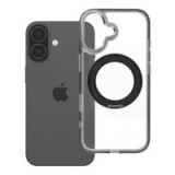 Case for iPhone 17 Frame Circle Stand compatible with MagSafe black