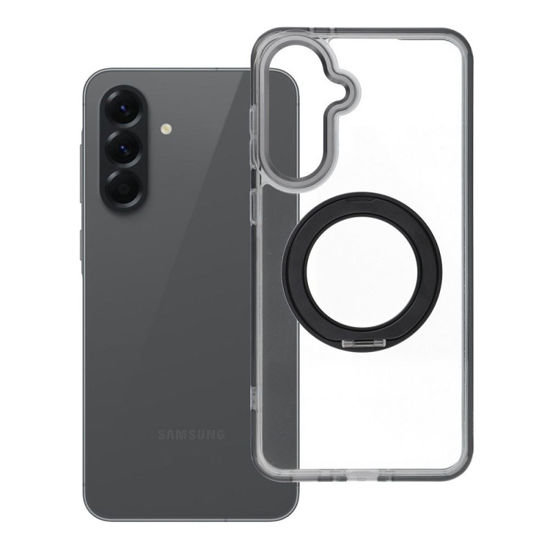 Case for Samsung A56 Frame Circle Stand compatible with MagSafe black