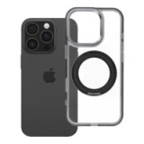 Case for iPhone 16 PRO Frame Circle Stand compatible with MagSafe black