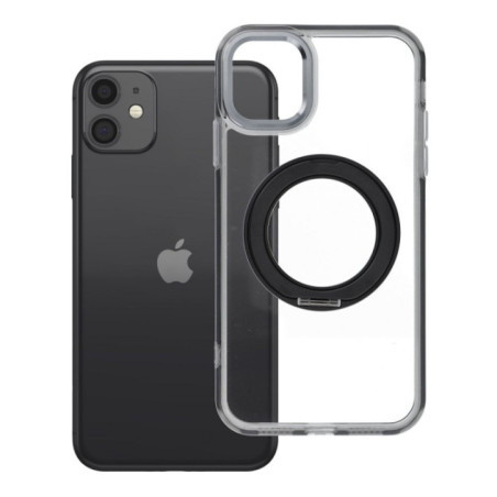 Case for iPhone 11 Frame Circle Stand compatible with MagSafe black