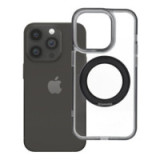 Case for iPhone 14 PRO Frame Circle Stand compatible with MagSafe black