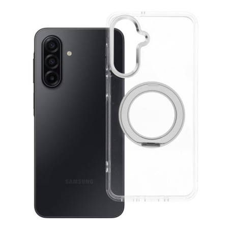 Case for Samsung A17 / A18 Frame Circle Stand compatible with MagSafe transparent