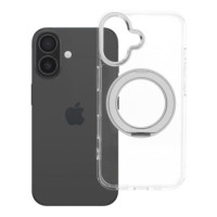 Case for iPhone 16 Frame Circle Stand compatible with MagSafe transparent