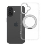 Case for iPhone 16 Frame Circle Stand compatible with MagSafe transparent
