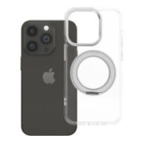 Case for iPhone 14 PRO Frame Circle Stand compatible with MagSafe transparent