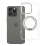 Case for iPhone 13 PRO Frame Circle Stand compatible with MagSafe transparent