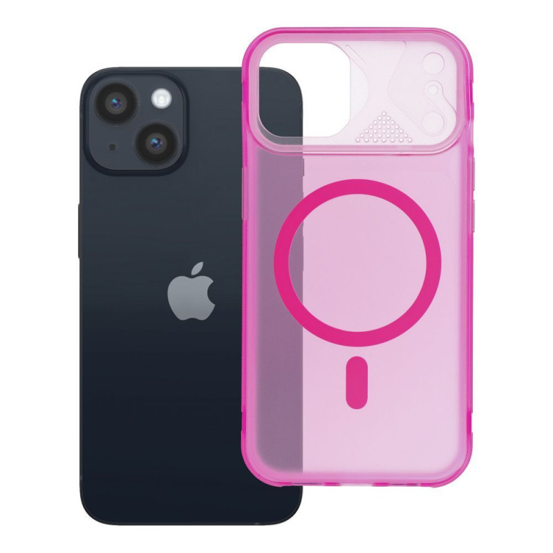 Case for iPhone 14 Aurora compatible with MagSafe pink
